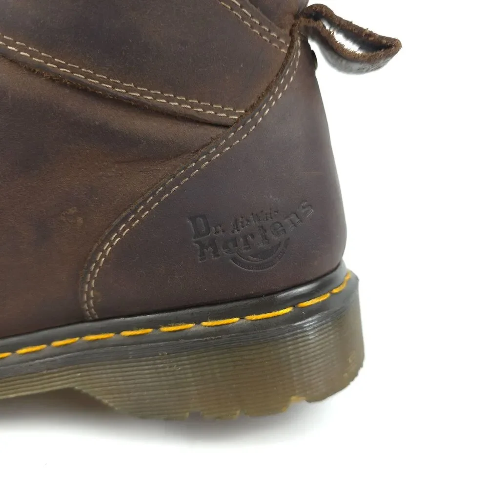 DR MARTENS Vintage 12119 Ankle Work Boot Brown Leather 90s Y2k Streetwear Grunge